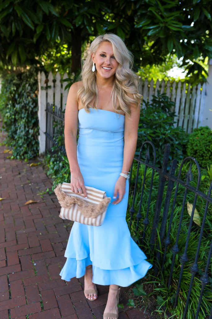 blue dress for wedding guest