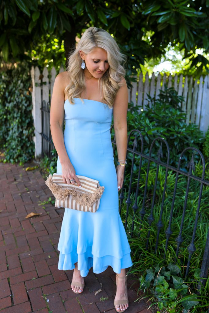 blue dress for wedding guest
