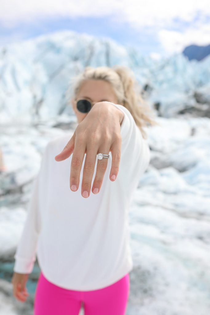 glacier-proposal-glacier-elopement-oval-engagement-ring-alaska-wedding