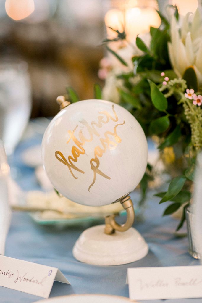 wedding-globe-table-number-white-globe-on-gold-stand-chelsea-adams-mike-gil-smithfield-winery-viringia-wedding