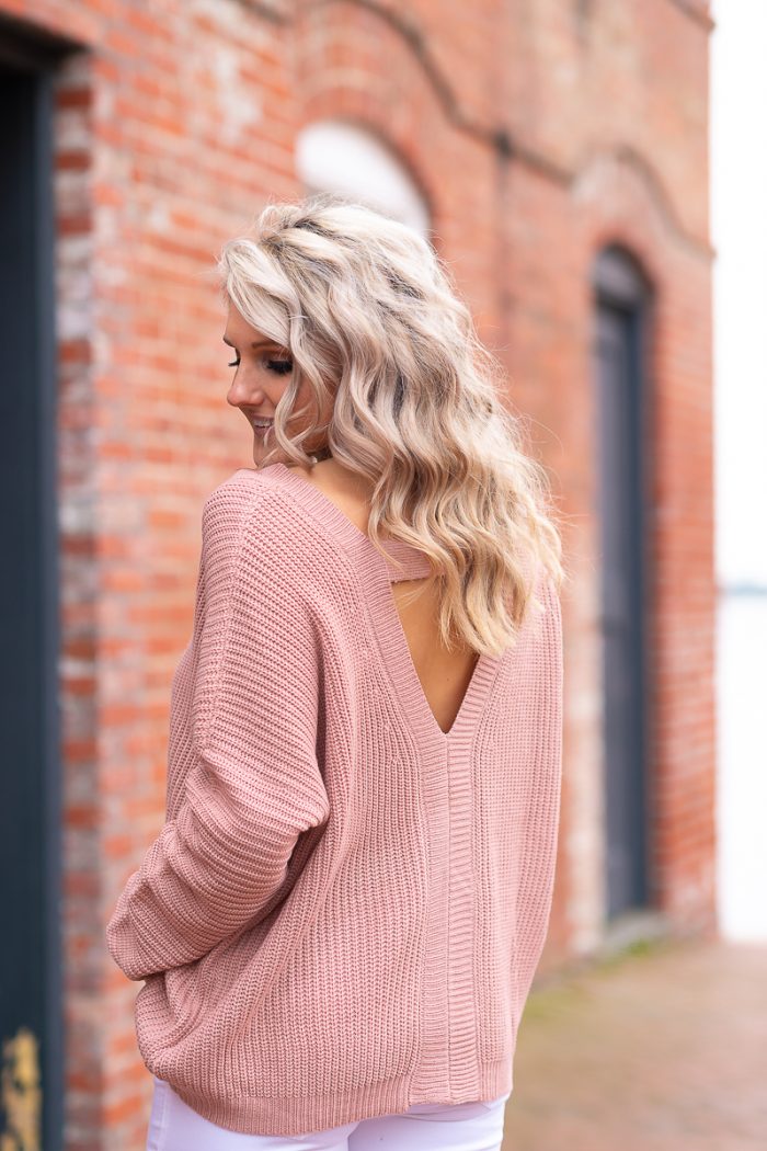 The Perfect Blush Pink Sweater for Valentine’s Day